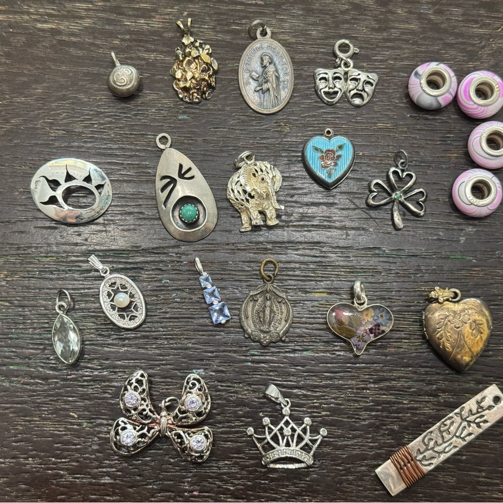 Silver and Gold Women Jewelry Charms Collection